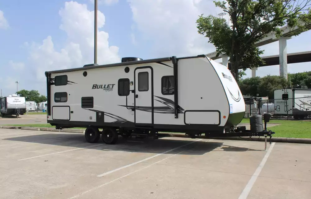 28 Foot Bunkhouse with Slide — side exterior